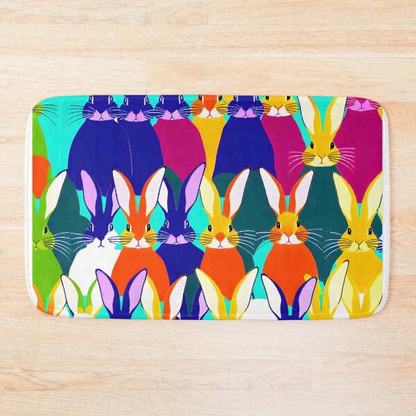 Item preview,  bright multi coloured rabbits  designed and sold by David-Howells.