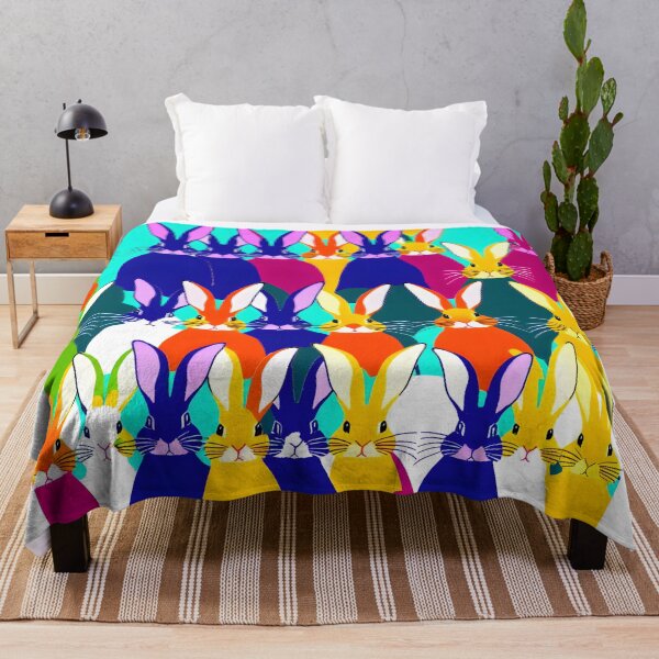 Item preview,  bright multi coloured rabbits  designed and sold by David-Howells.