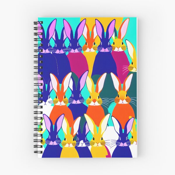 Item preview,  bright multi coloured rabbits  designed and sold by David-Howells.