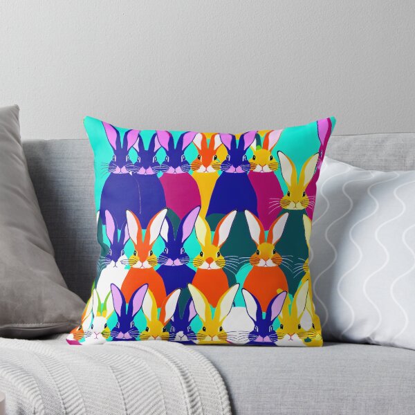 Item preview,  bright multi coloured rabbits  designed and sold by David-Howells.