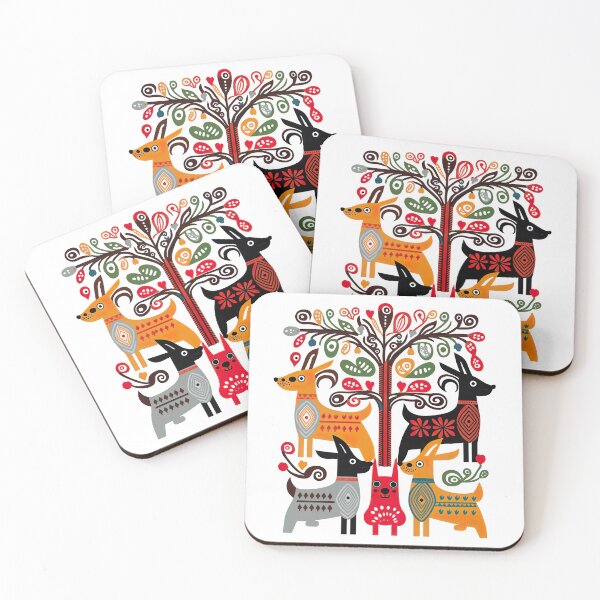 Item preview, Hygge Scandinavian Cottagecore Design of Fantasy Dogs designed and sold by Kalligraphika.