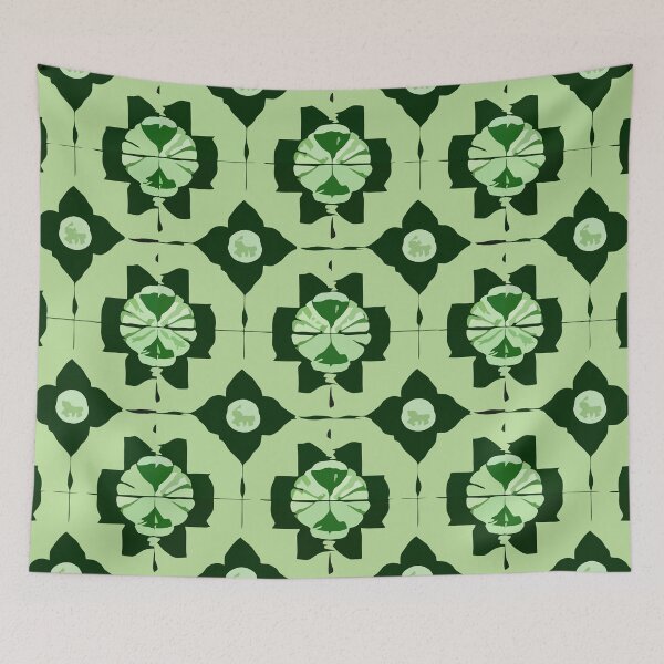Item preview, Retro Tile Pattern Green Shades designed and sold by RetroTile.