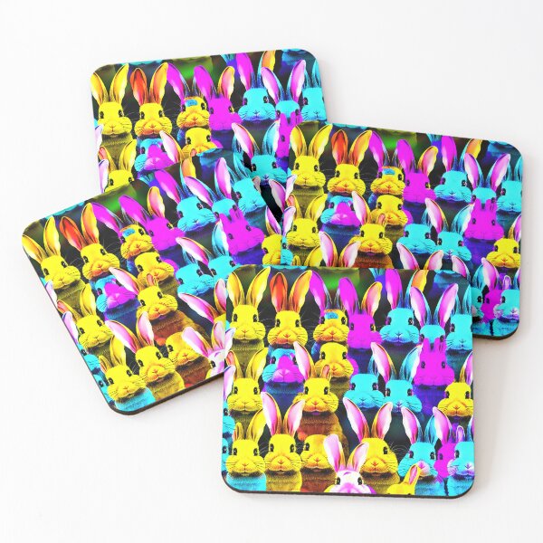 Item preview,  bright multi coloured rabbits  designed and sold by David-Howells.