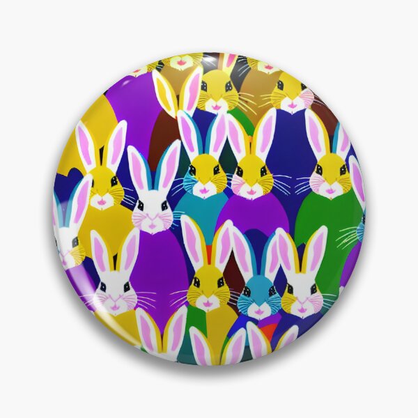 Item preview,  bright multi coloured rabbits  designed and sold by David-Howells.