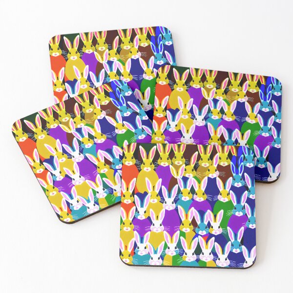 Item preview,  bright multi coloured rabbits  designed and sold by David-Howells.
