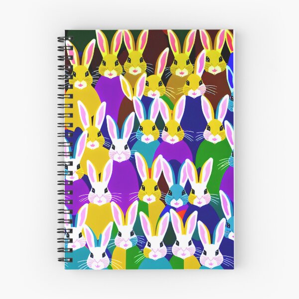 Item preview,  bright multi coloured rabbits  designed and sold by David-Howells.