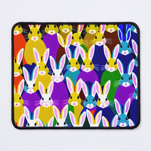 Item preview,  bright multi coloured rabbits  designed and sold by David-Howells.