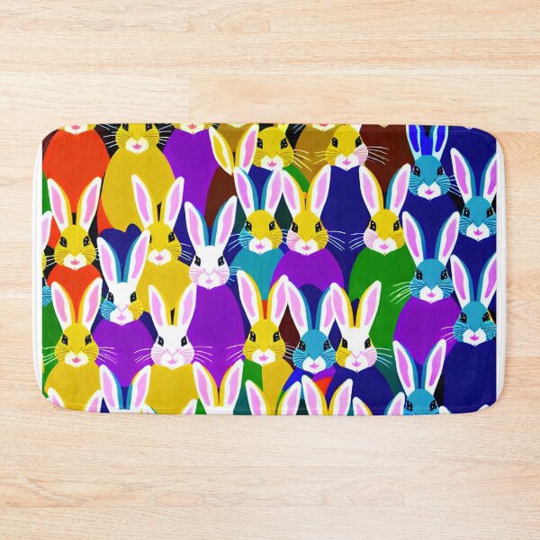 Item preview,  bright multi coloured rabbits  designed and sold by David-Howells.