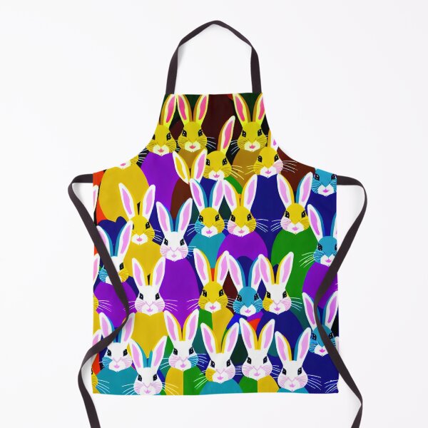 Item preview, bright multi coloured rabbits designed and sold by David-Howells.