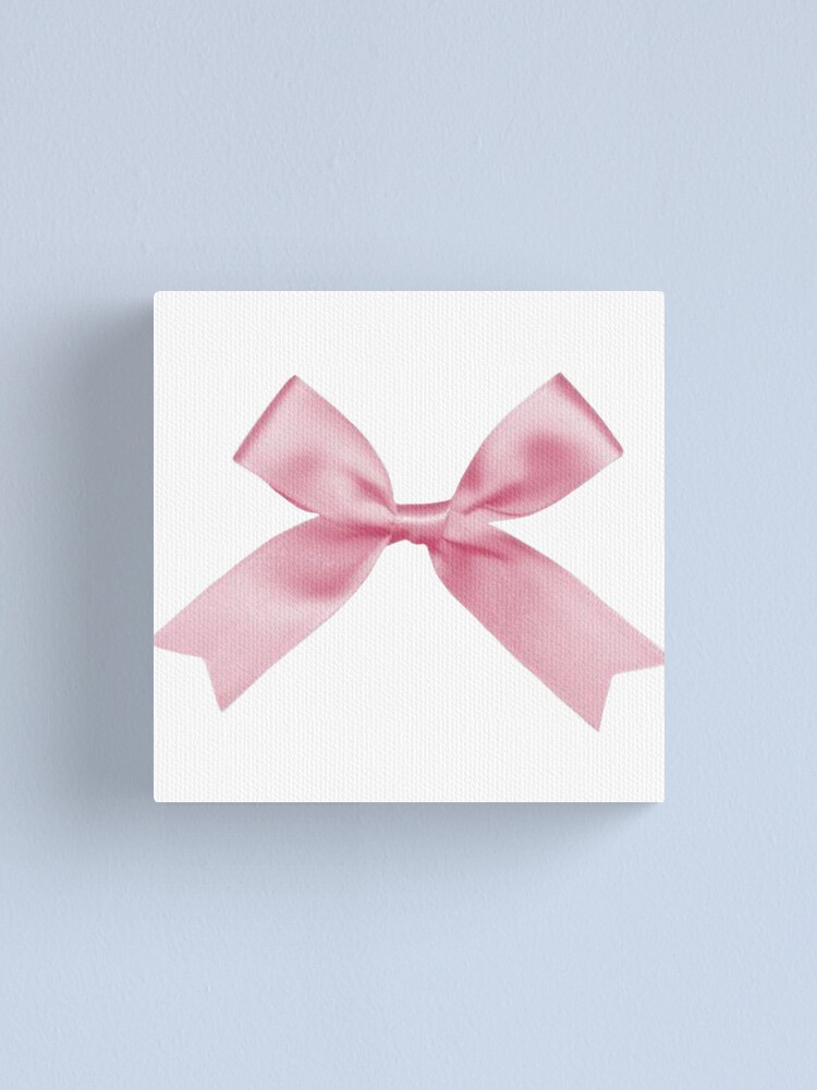 Coquette balletcore pink ribbon bow  Canvas Print for Sale by