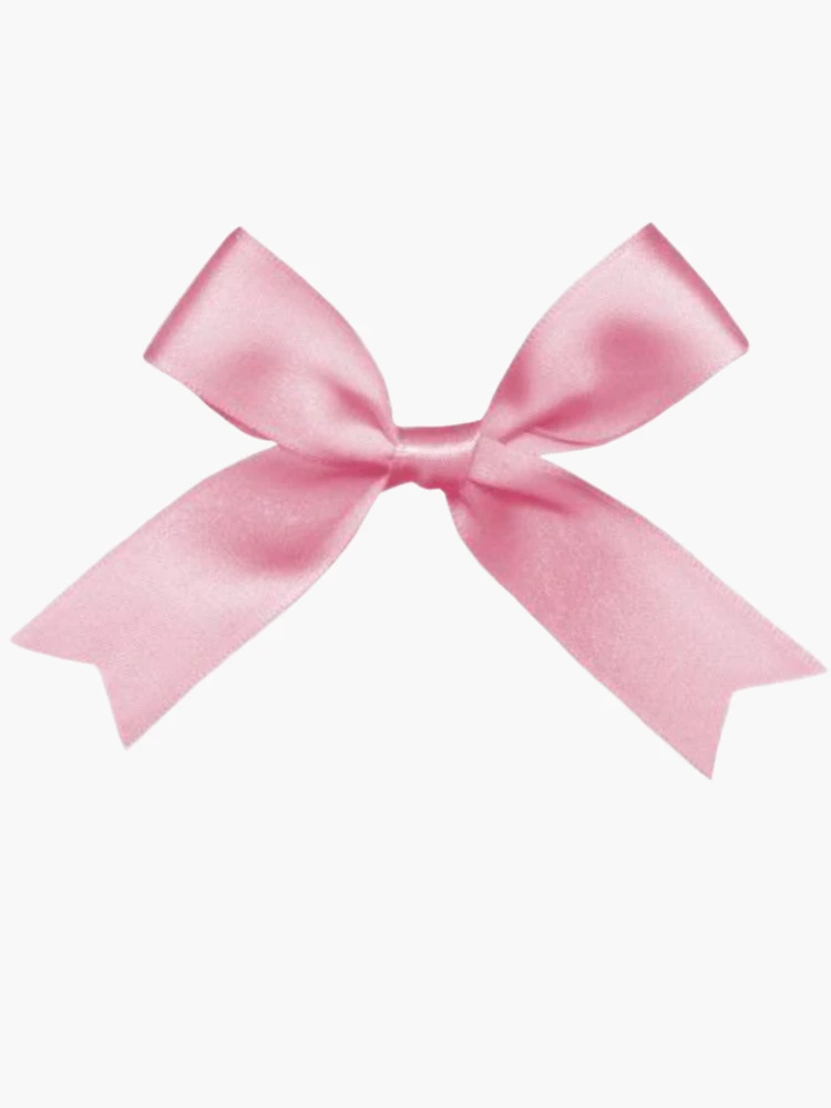 Coquette balletcore pink ribbon bow | Sticker