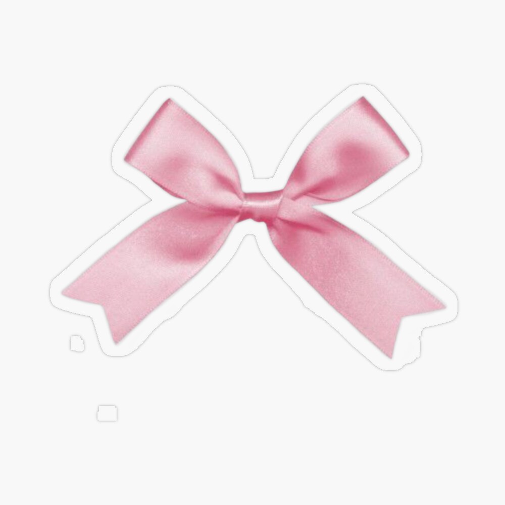 Coquette balletcore pink ribbon bow  Canvas Print for Sale by
