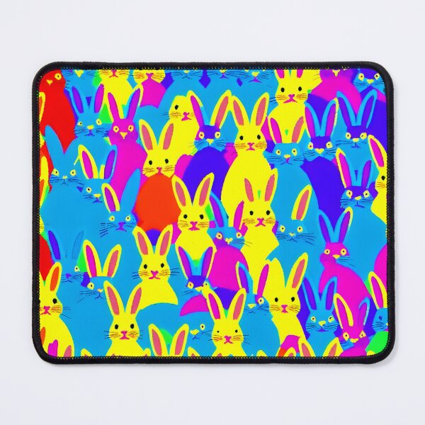 Item preview,  bright multi coloured rabbits  designed and sold by David-Howells.