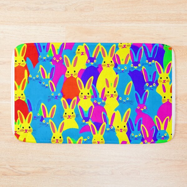 Item preview,  bright multi coloured rabbits  designed and sold by David-Howells.
