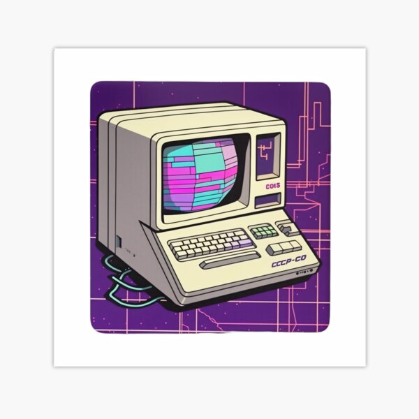 Item preview, Vaporwave Aesthetic CCCP Computer - Synthetic Cubism  designed and sold by Star_.