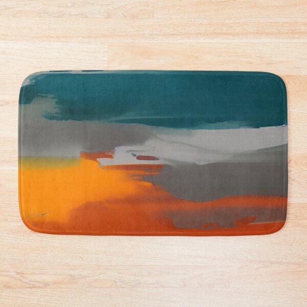 Item preview, Orange Green Gray Red Abstract of Dreary Skies designed and sold by deniselynnimage.