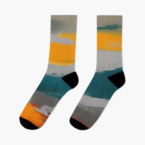 Item preview, Orange Green Gray Red Abstract of Dreary Skies designed and sold by deniselynnimage.