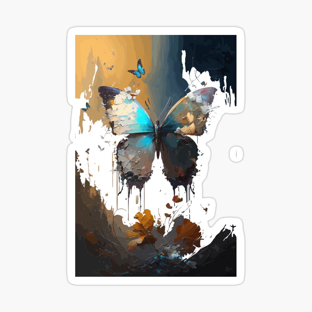 Premium AI Image  a painting of flowers and butterflies by louis vuitton