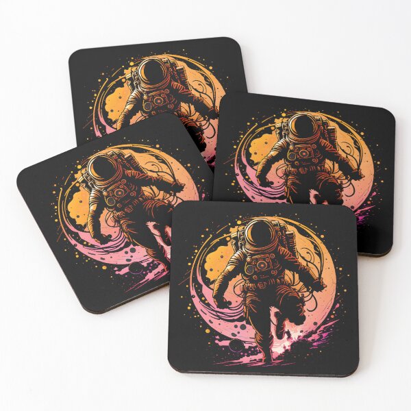 Item preview, Cosmic Odyssey: Vibrant Astronaut Emblem designed and sold by ByteyCreatives.