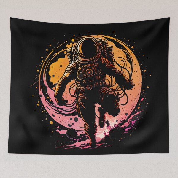 Item preview, Cosmic Odyssey: Vibrant Astronaut Emblem designed and sold by ByteyCreatives.
