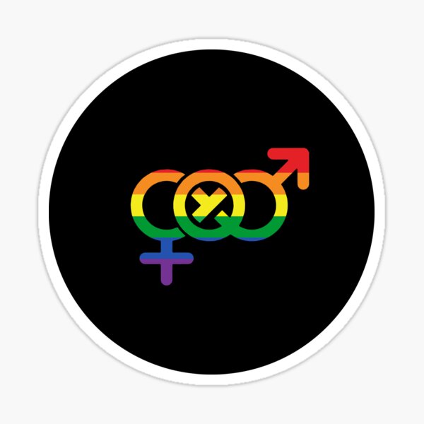 QueerDoc Logo Symbol Rainbow Sticker