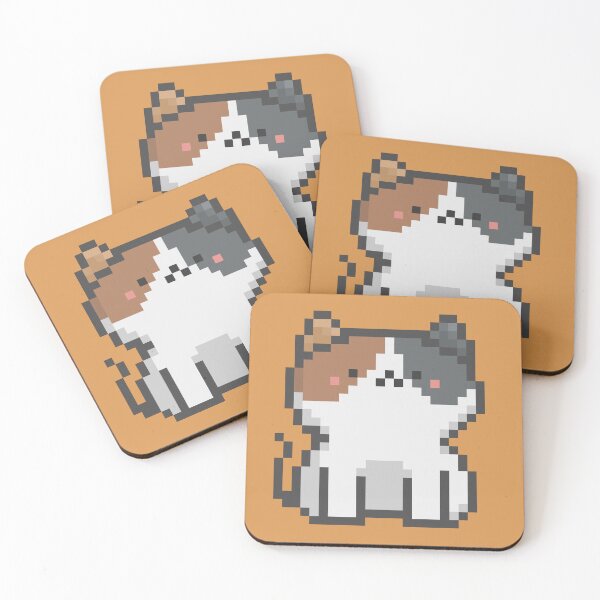 Item preview, Pixel Quiet White Calico B Cat 52 designed and sold by sosorimaru.