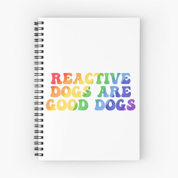 Item preview, Reactive Dogs Are Good Dogs Rainbow Text White Background Sticker designed and sold by MissNovaDog.