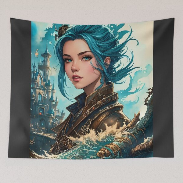 Item preview, Queen of Atlantis Fantasy Watercolor designed and sold by MudbloodStore.
