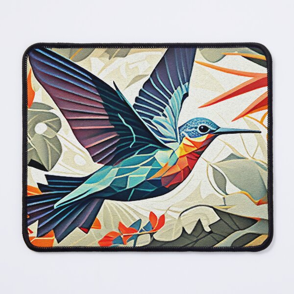 Artikelvorschau, Bunter Kolibri, der glücklich durch Dschungel fliegt entworfen und verkauft von neuzoticart.
