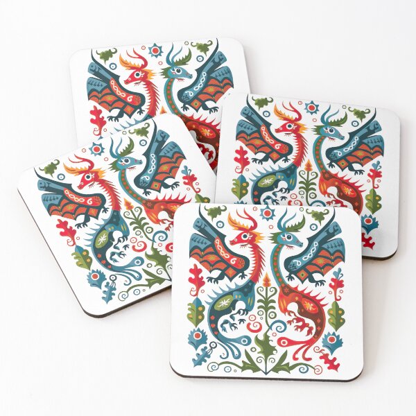 Item preview, Hygge Scandinavian Cottagecore Design of Fantasy Dragons designed and sold by Kalligraphika.