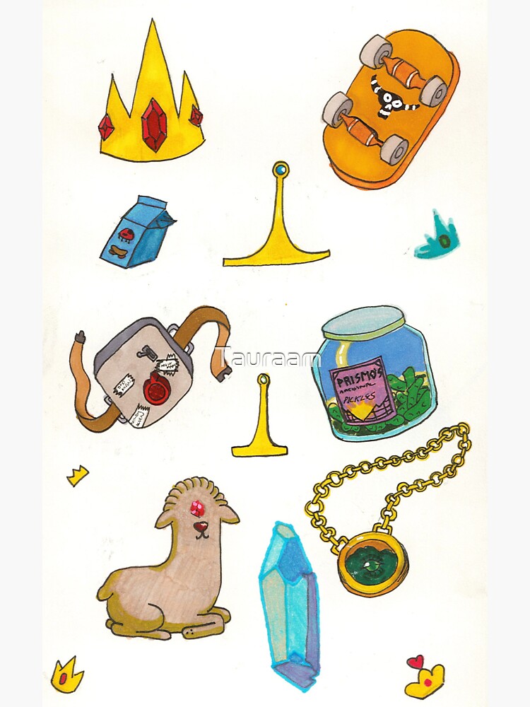Adventure Time Crowns, Pickles, and Crystals Magnet for Sale by