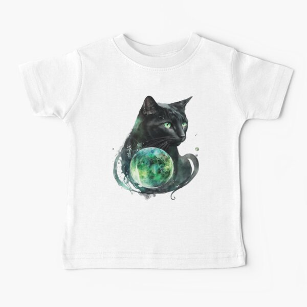 Item preview, Watercolor Witchy and Gothic Cat - Magical Feline Art designed and sold by Teez-Stix.