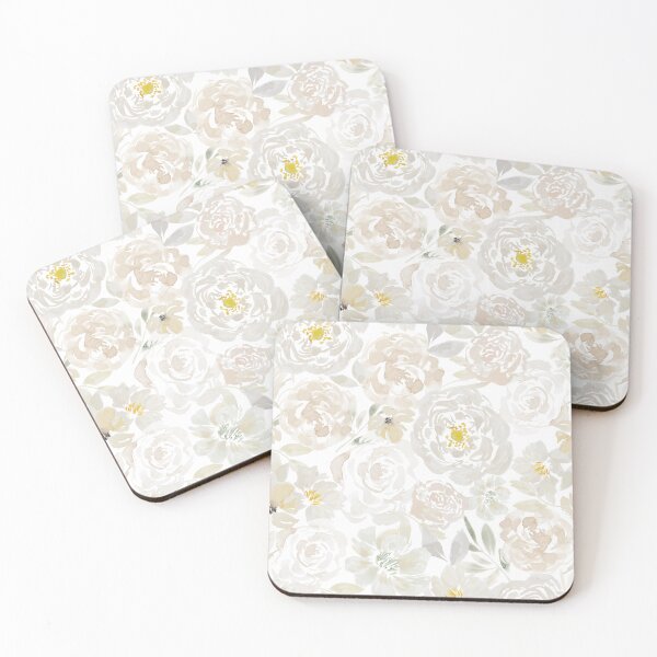 Item preview, White watercolor roses pattern designed and sold by Ilze Lucero.
