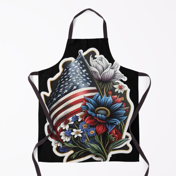 Item preview, patriotism flowers USA flag independence day red white navy blue designed and sold by Aroczan.