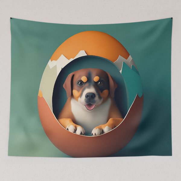 Item preview, dog in an egg designed and sold by Lunitacriss.