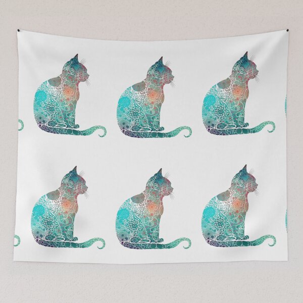 Item preview, Mandala Cat, finding Inner Peace through Meditation.  Yoga Sticker, Namaste designed and sold by VisualVibesVV.