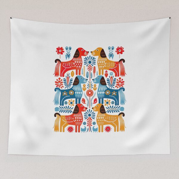 Item preview, Hygge Scandinavian Cottagecore Design of 6 Dogs designed and sold by Kalligraphika.