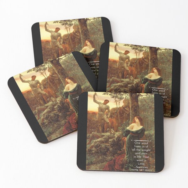Item preview, Frank Dicksee Painting With Plato Quote designed and sold by Classicambience.