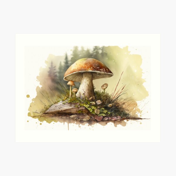 Mushroom Cluster Graphic hot Framed Print MobiusMoon