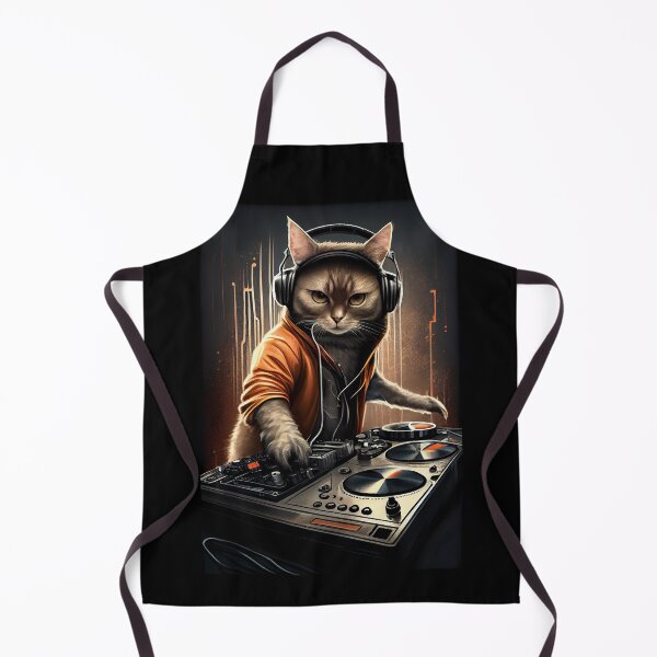 Item preview, dj cat portrait designed and sold by WildPortrait.