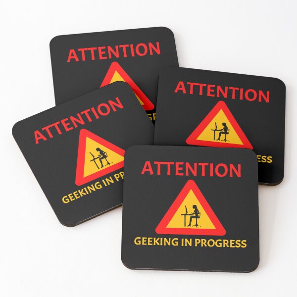 Item preview, Attention: geeking in progress woman graphic geeker geek STEM coder designed and sold by ArtisanTeeShop.
