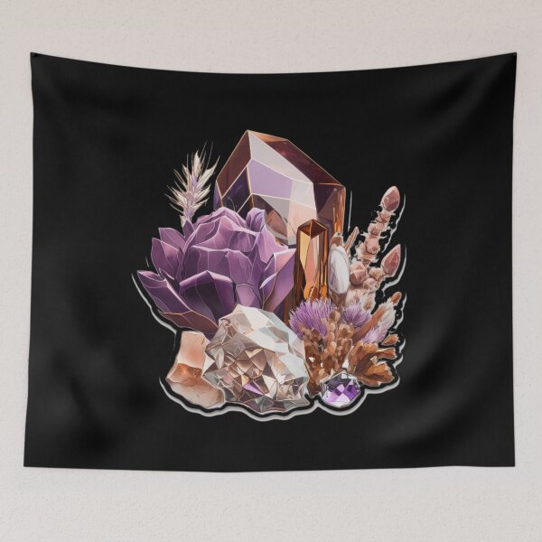 Item preview, mineral minerals bouquet mineral lover rhinestone crystal gemstone designed and sold by Aroczan.