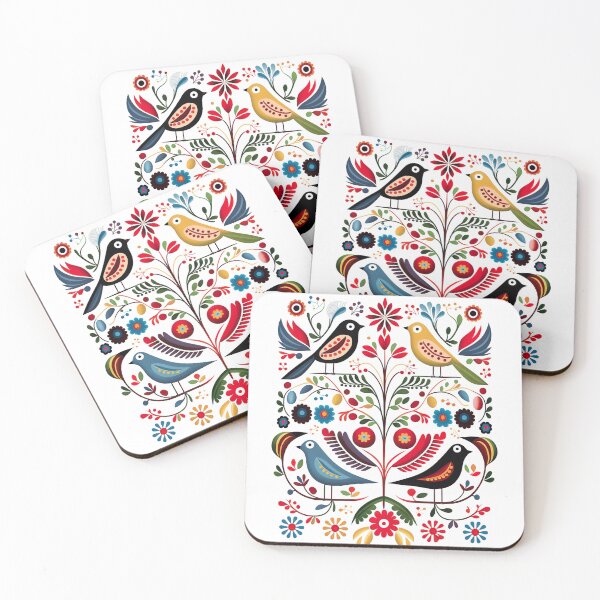 Item preview, Hygge Scandinavian Cottagecore Design of 4 Birds designed and sold by Kalligraphika.