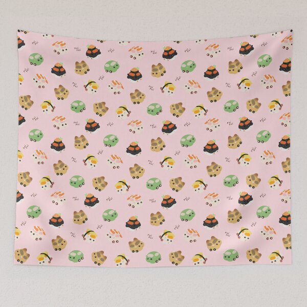 Item preview, Sushi Molcars Assorted Pui Pui Molcar Characters Toss Design - Pink designed and sold by BlossomCreative.