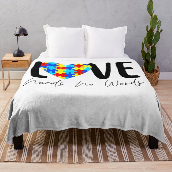 Item preview, Autism Awareness Autistic Pride Love Needs No Words designed and sold by MouDantArts.