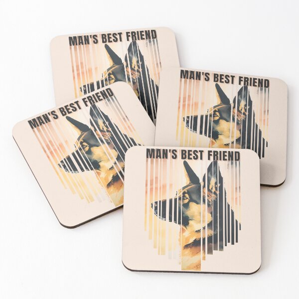 Item preview, Man's Best Friend German Shepherd Watercolor Descending Stripes designed and sold by Print-A-Joke.