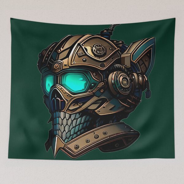 Item preview, Metallic Marvel - A Portrait of a Mechanical Bronze Skull designed and sold by GalihDA.