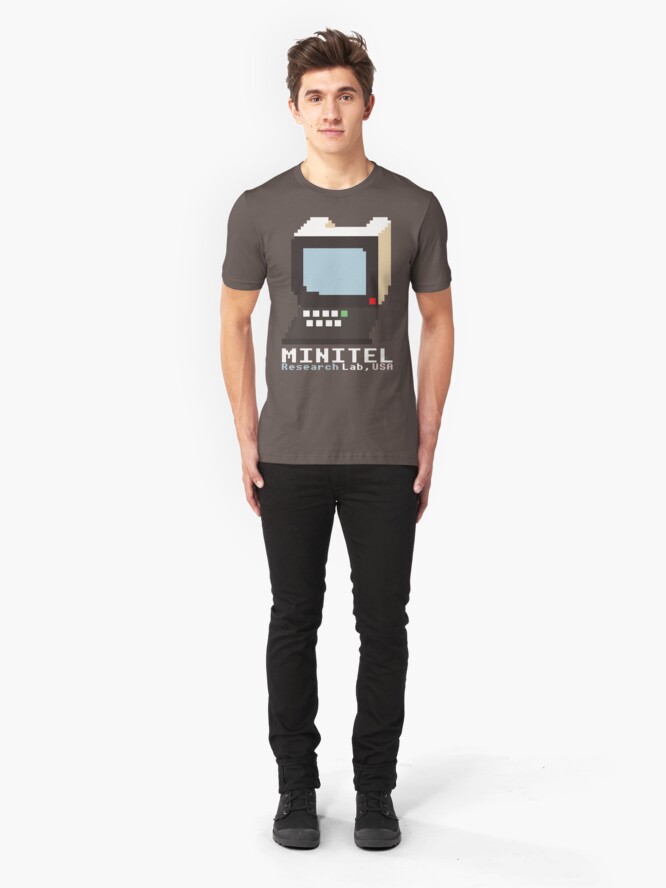 Alternate view of Minitel Research Lab, USA T-shirt Slim Fit T-Shirt
