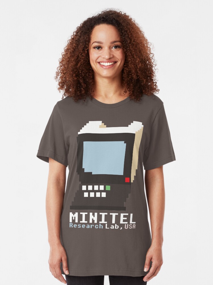 Alternate view of Minitel Research Lab, USA T-shirt Slim Fit T-Shirt