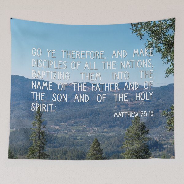 Item preview, Matthew 28 19 - Make Disciples Baptize Them - Inspirational Bible Verse designed and sold by InsprtnlArtbyDP.